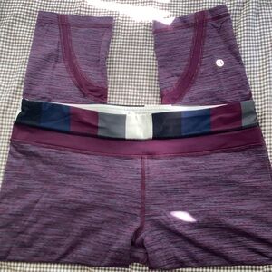 Lululemon Womens Run: Inspire Crop II Wee Are From Space September Plum Purple